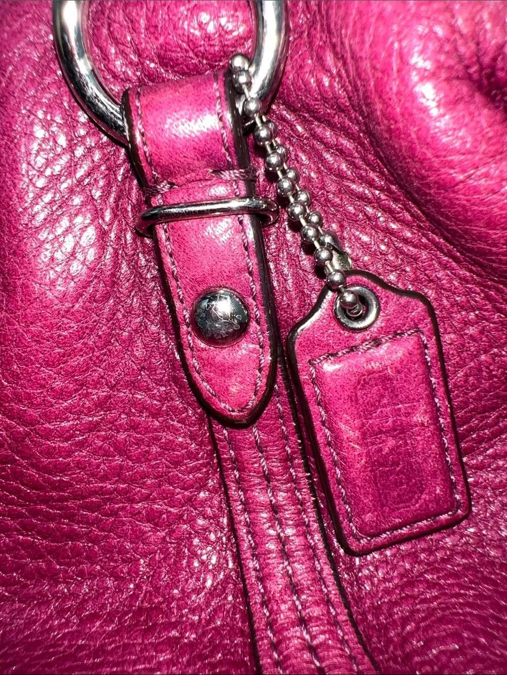 Coach Julia Plum Leather Shoulder Bag - 44074